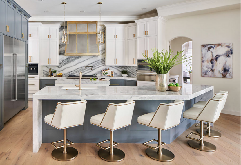 kitchen marble splash and slab
