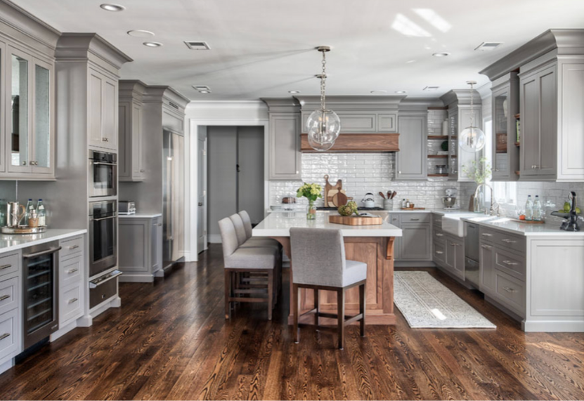 grey kitchen cabinets